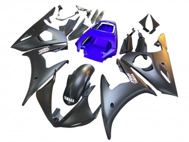 Carenados Moto Yamaha YZF R6 2003-2004 - Azul Negro Mate Fábrica