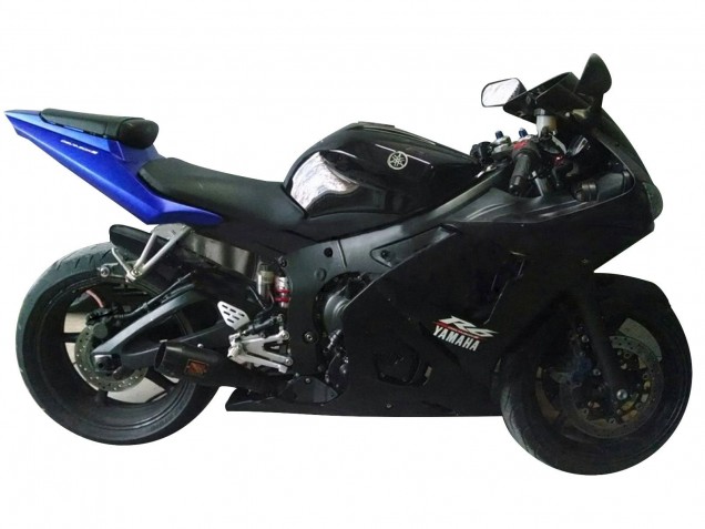 Carenados Moto Yamaha YZF R6 2003-2004 - Azul Negro Mate Fábrica