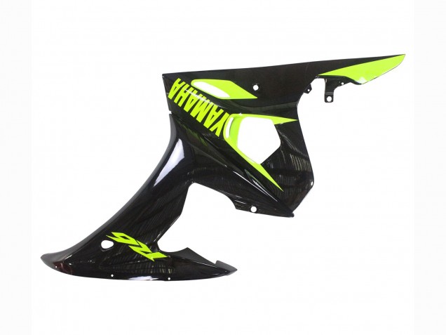 Carenados Moto Yamaha YZF R6S 2006-2009 - Negro Brillante Neon Amarillo Fábrica