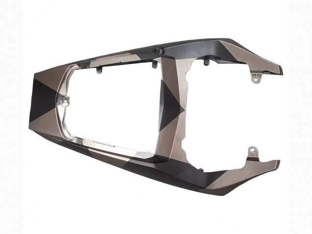 Carenados Moto Yamaha YZF R6 2003-2004 - Gris Negro Mate Geométrico Fábrica