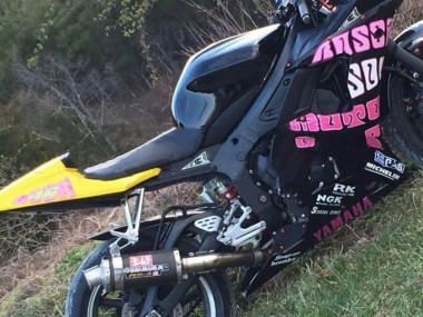 Carenados Moto Yamaha YZF R6S 2006-2009 - Amarillo Rosa Negro Brillante Rossi Repsol 46 Fábrica