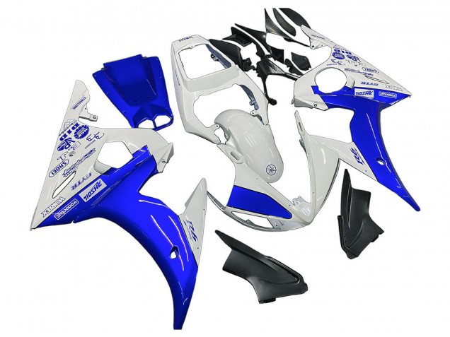 Carenados Moto Yamaha YZF R6 2003-2004 - Blanco Azul GYTR Fábrica