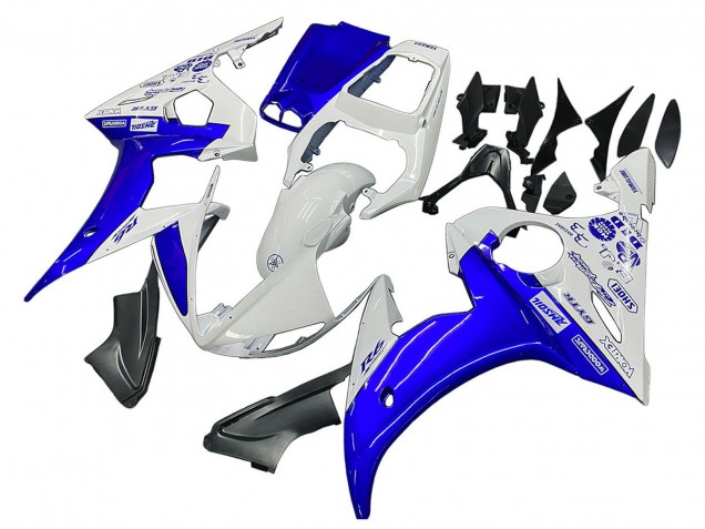 Carenados Moto Yamaha YZF R6 2003-2004 - Blanco Azul GYTR Fábrica