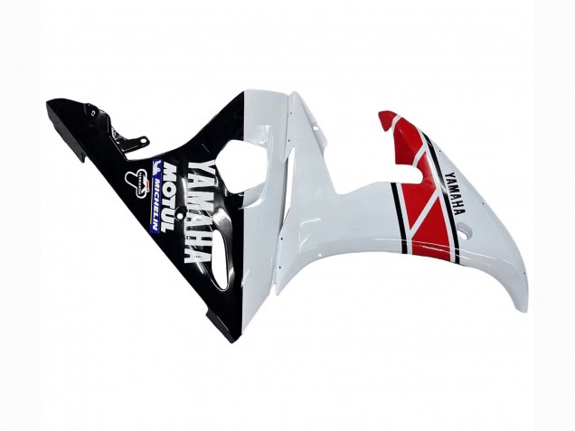 Carenados Moto Yamaha YZF R6 2003-2004 - Blanco Rojo Negro Brillante Motul Fábrica