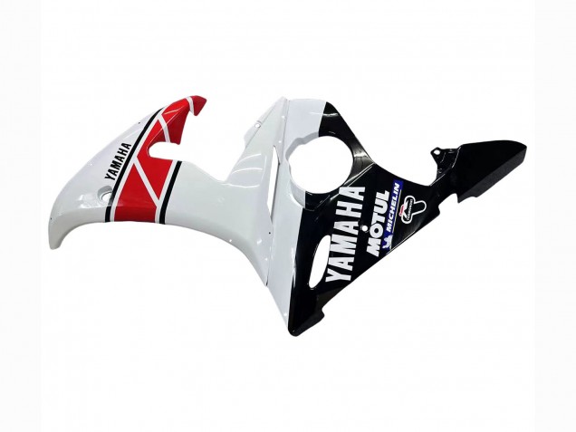 Carenados Moto Yamaha YZF R6 2003-2004 - Blanco Rojo Negro Brillante Motul Fábrica