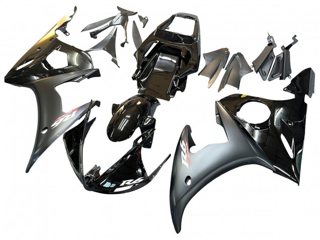 Carenados Moto Yamaha YZF R6 2003-2004 - Negro Brillante Negro Mate Oro Camaleón Fábrica