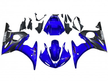 Carenados Moto Yamaha YZF 600 R6 2005 - Azul Brillante Negro Fábrica