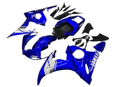 Carenado Moto Yamaha YZF 600 R6 2005 - Azul Blanco Fábrica