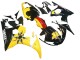 Carenados Moto Yamaha YZF 600 R6 2005 - Negro Amarillo Rojo 46 Fábrica