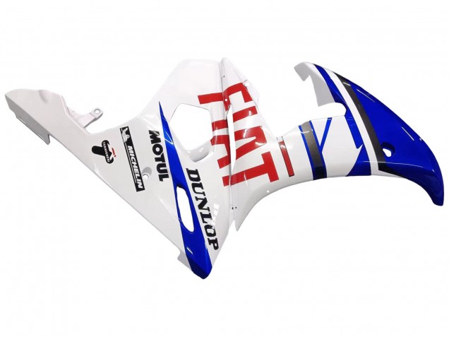 Carenados Moto Yamaha YZF 600 R6 2005 - Blanco Azul Dunlop Fiat Motul Fábrica