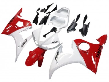 Carenados Moto Yamaha YZF 600 R6 2005 - Blanco Rojo Fábrica