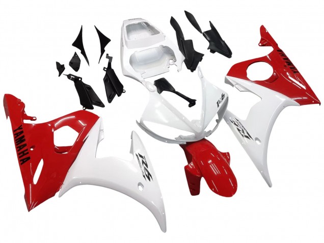 Carenados Moto Yamaha YZF 600 R6 2005 - Blanco Rojo Fábrica