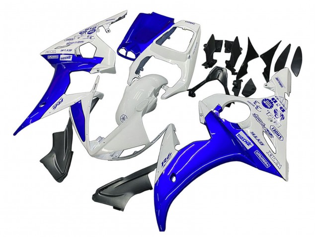 Carenados Moto Yamaha YZF 600 R6 2005 - Blanco Azul Yamalube Fábrica