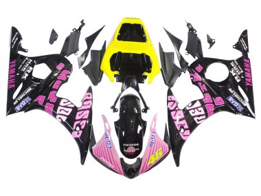 Carenados Moto Yamaha YZF 600 R6 2005 - Negro Rosa Amarillo Repsol 46 Fábrica