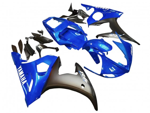 Carenados Moto Yamaha YZF 600 R6 2005 - Azul Negro Mate Fábrica