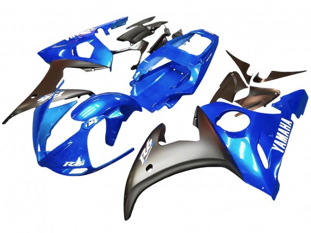 Carenados Moto Yamaha YZF 600 R6 2005 - Azul Negro Mate Fábrica