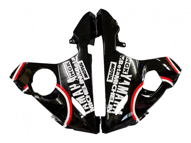 Carenados Moto Yamaha YZF 600 R6 2005 - Negro Brillante Blanco Lucky Strike Motul Fábrica