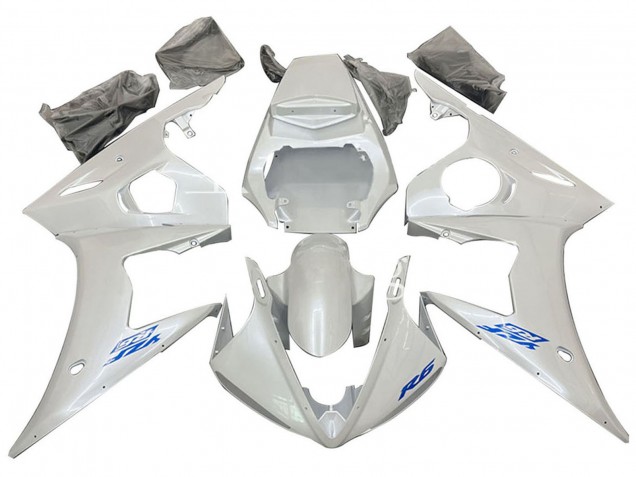 Carenados Moto Yamaha YZF 600 R6 2005 - Blanco Azul Fábrica
