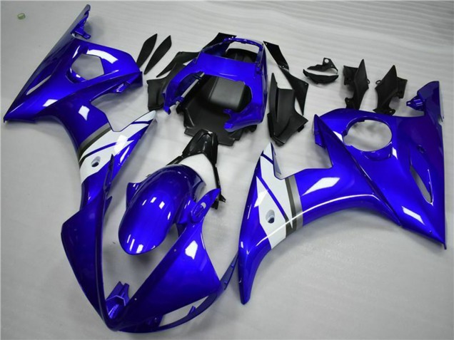 Carenados Moto Yamaha YZF 600 R6 2005 - Azul Blanco Fábrica
