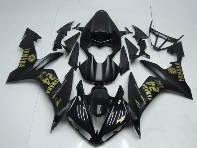 Carenados Moto Yamaha YZF R1 2004-2006 - Negro Mate Oro Fábrica