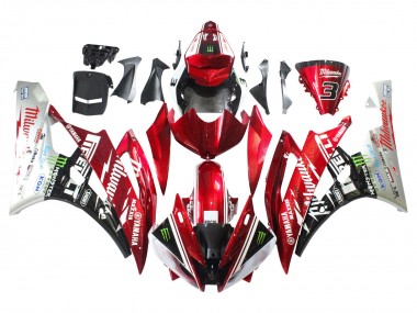 Carenados Moto Yamaha YZF 600 R6 2006-2007 - Blanco Rojo Negro Verde Monstruo Milwaukee Fábrica