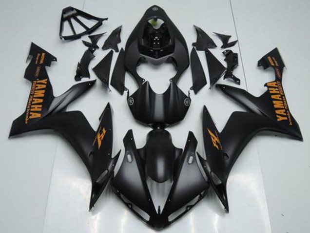 Carenados Moto Yamaha YZF R1 2004-2006 - Negro Mate Naranja Fábrica