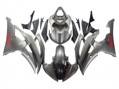 Carenados Moto Yamaha YZF 600 R6 2008-2016 - Gris Mate Rojo Calcomanías Fábrica
