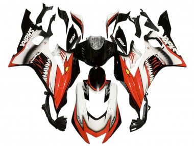 Carenados Moto Yamaha YZF 600 R6 2017-2023 - Blanco Rojo Negro Tiburón Fábrica