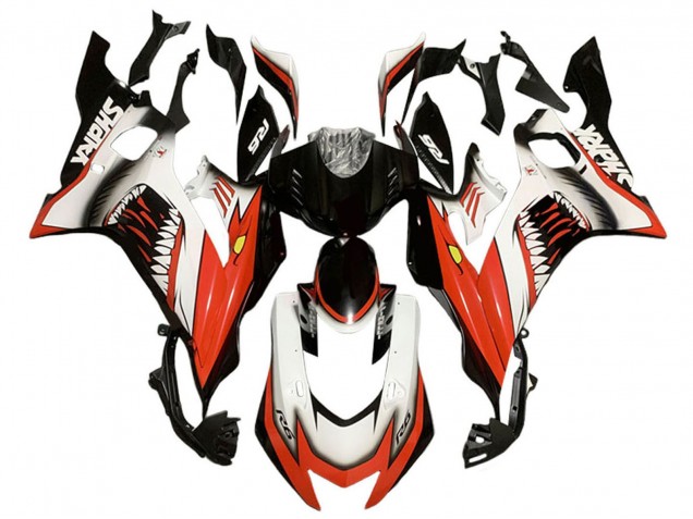 Carenados Moto Yamaha YZF 600 R6 2017-2023 - Blanco Rojo Negro Tiburón Fábrica