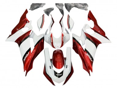 Kits Carenado Moto Yamaha YZF 600 R6 2017-2023 - Blanco Rojo Negro Fábrica
