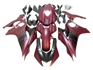Carenados Moto Yamaha YZF 600 R6 2017-2023 - Rojo Granate Negro Mate Fábrica