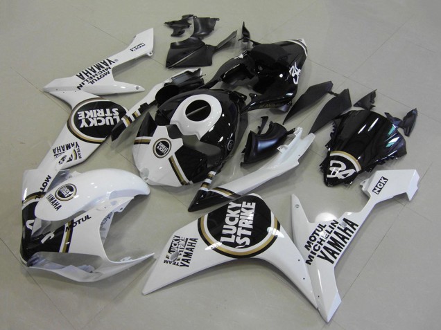 Carenados Moto Yamaha YZF R1 2007-2008 - Blanco Negro Lucky Strike Fábrica