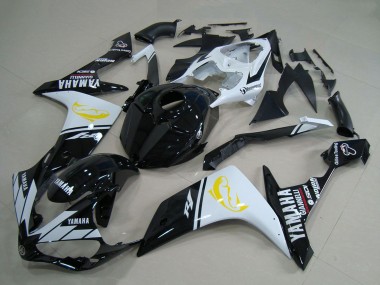 Carenados Moto Yamaha YZF R1 2007-2008 - Blanco Negro Amarillo Dolphin Fábrica