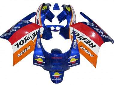 Carenados Moto Honda NSR250R 1988-1989 - Naranja Blanco Rojo Azul Repsol Fábrica