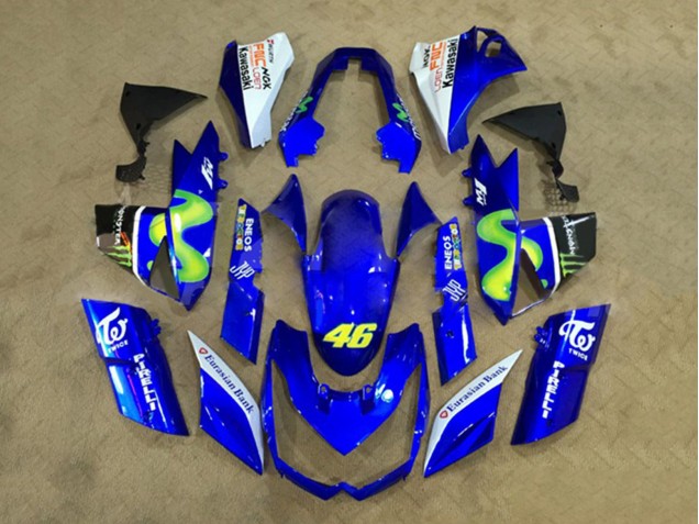 Carenados Moto Kawasaki Z1000 2010-2013 - Blanco Azul Amarillo Monstruo Fábrica