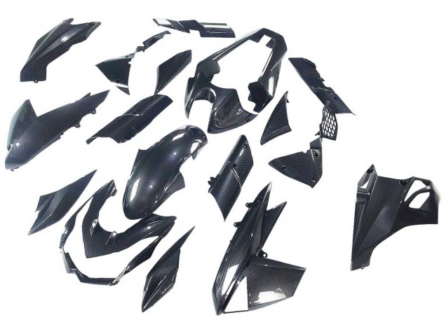 Carenados Moto Kawasaki Z1000 2010-2013 - Negro FibraCarbono Fábrica