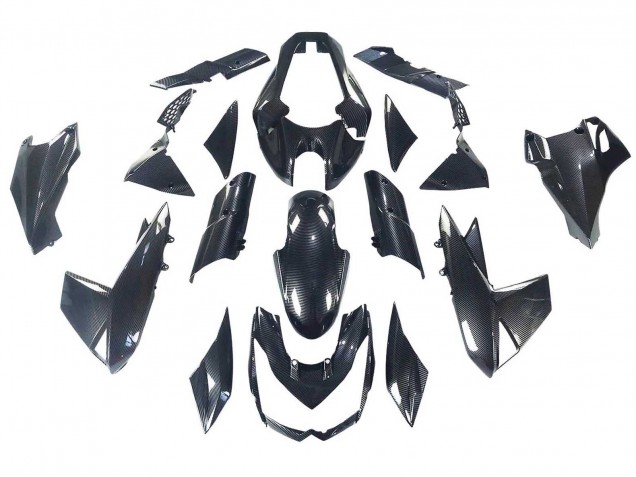Carenados Moto Kawasaki Z1000 2010-2013 - Negro FibraCarbono Fábrica