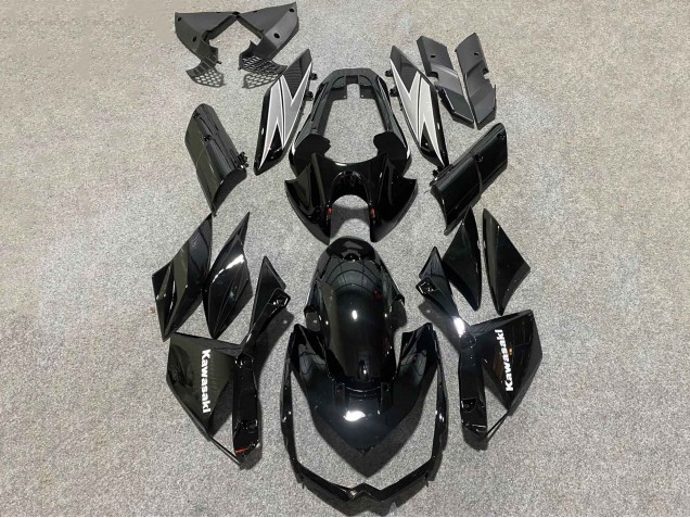 Carenados Moto Kawasaki Z1000 2010-2013 - Negro Brillante Blanco Fábrica