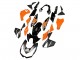 Carenados Moto Kawasaki Z1000 2010-2013 - Naranja Negro Brillante Fábrica