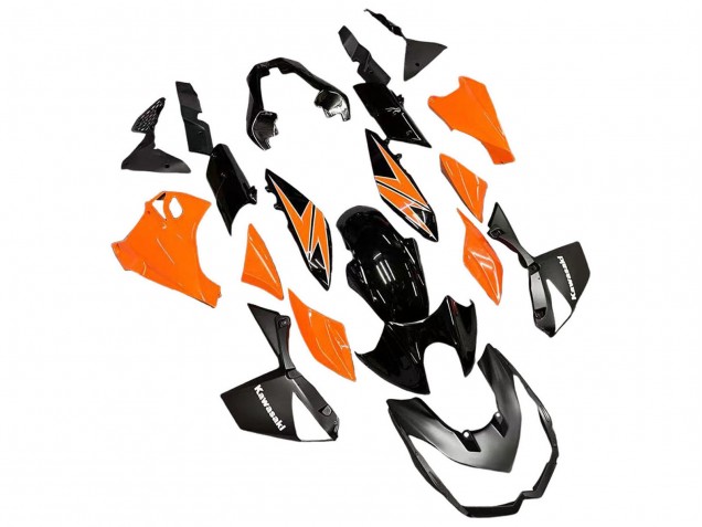 Carenados Moto Kawasaki Z1000 2010-2013 - Naranja Negro Brillante Fábrica