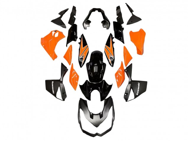 Carenados Moto Kawasaki Z1000 2010-2013 - Naranja Negro Brillante Fábrica