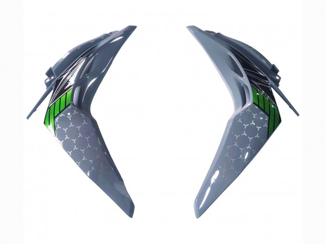 Carenados Moto Kawasaki Z1000 2014-2019 - Negro Verde Gris Fábrica