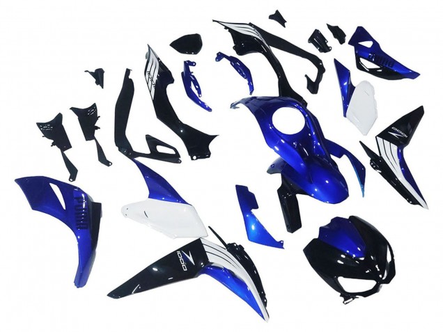 Carenados Moto Kawasaki Z1000 2014-2019 - Blanco Azul Negro Fábrica