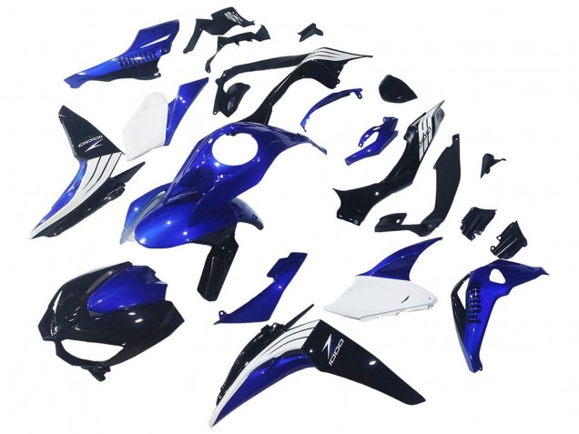 Carenados Moto Kawasaki Z1000 2014-2019 - Blanco Azul Negro Fábrica