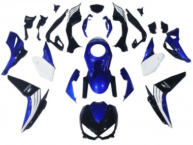 Carenados Moto Kawasaki Z1000 2014-2019 - Blanco Azul Negro Fábrica