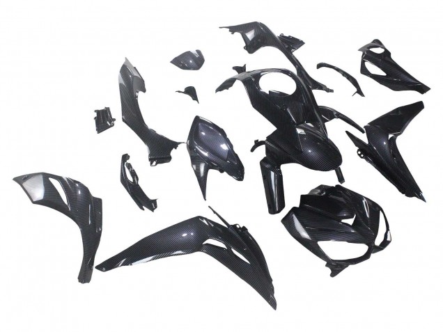 Carenados Moto Kawasaki Z1000 2014-2019 - Negro FibraCarbono Fábrica