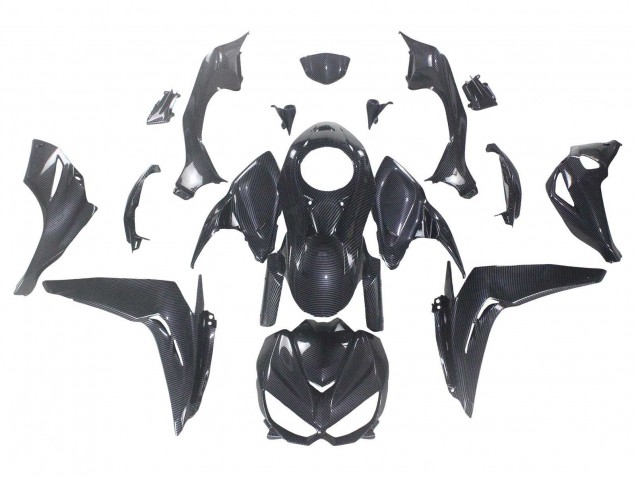 Carenados Moto Kawasaki Z1000 2014-2019 - Negro FibraCarbono Fábrica