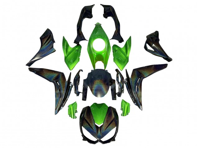 Carenados Moto Kawasaki Z1000 2014-2019 - Verde Arcoíris Fábrica