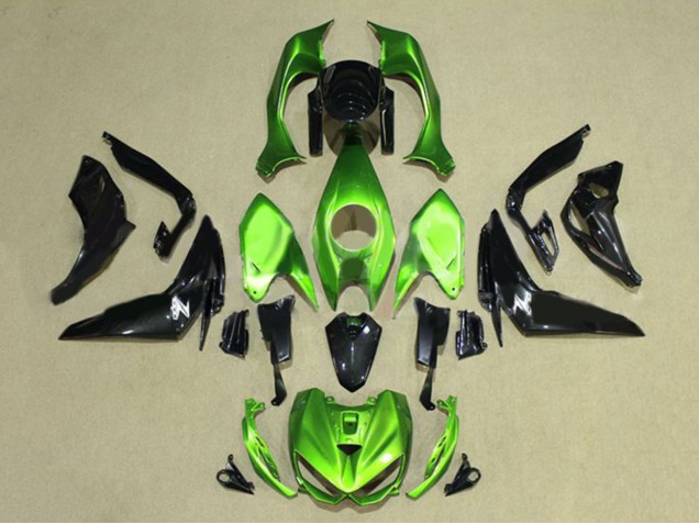 Carenados Moto Kawasaki Z1000 2014-2019 - Verde Negro Brillante Fábrica