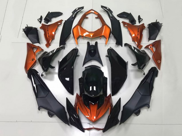 Carenados Moto Kawasaki Z1000 2014-2019 - Naranja Negro Brillante Negro Mate Fábrica